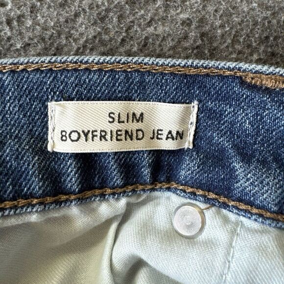 J. Crew Blue Denim Slim Boyfriend Fit Jeans Womens Mid-Rise Casual Size 27 - Picture 3 of 9